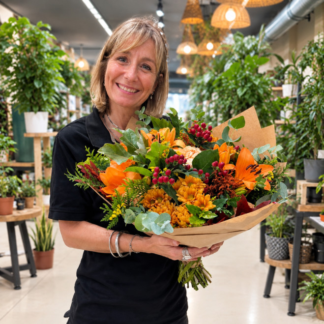 Ramo Variado Otoñal con Lilium y Rosas | Flores Navarro Barcelona