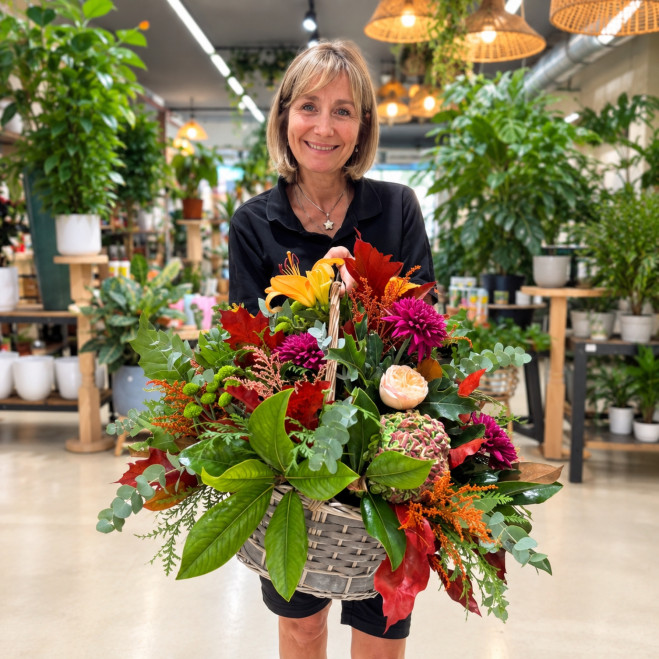 Cistella de Tardor Gran de Flors | Flores Navarro Barcelona