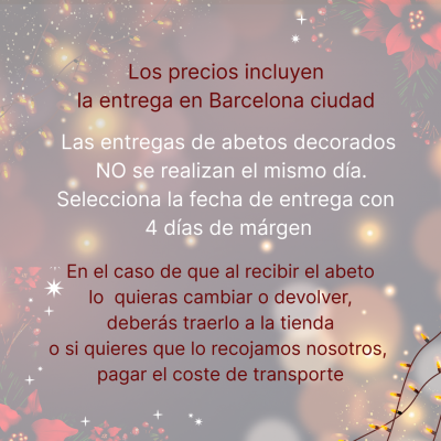 Comprar Arbol decorado rojo natural sin raíz Barcelona