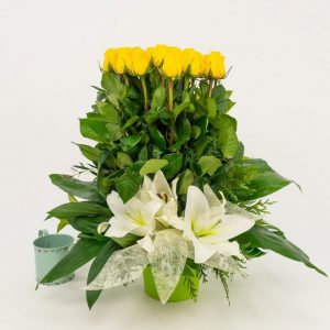 Vertical de 20 rosas - Unico - Amarilla