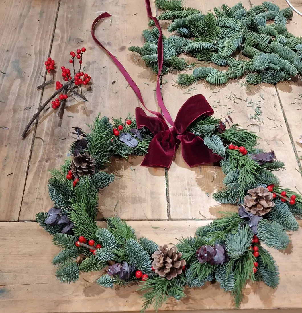 Talleres florales navidad en Barcelona