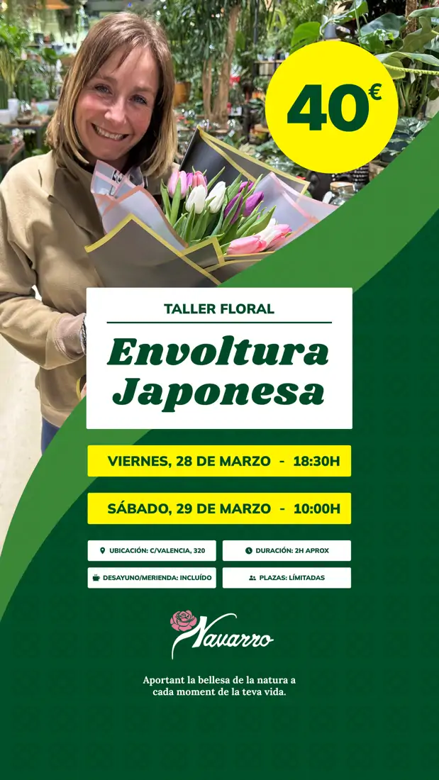 Taller floral: Crea un ramo de tulipanes con envoltura japonesa