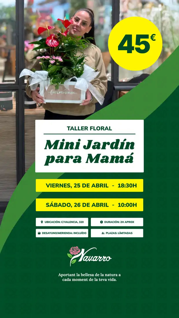 Taller floral: Crea un  Mini Jardín para Mamá