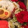 Flores con peluche