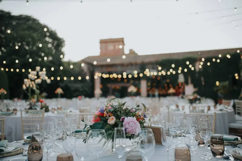 Centros de mesa boda elegante Barcelona