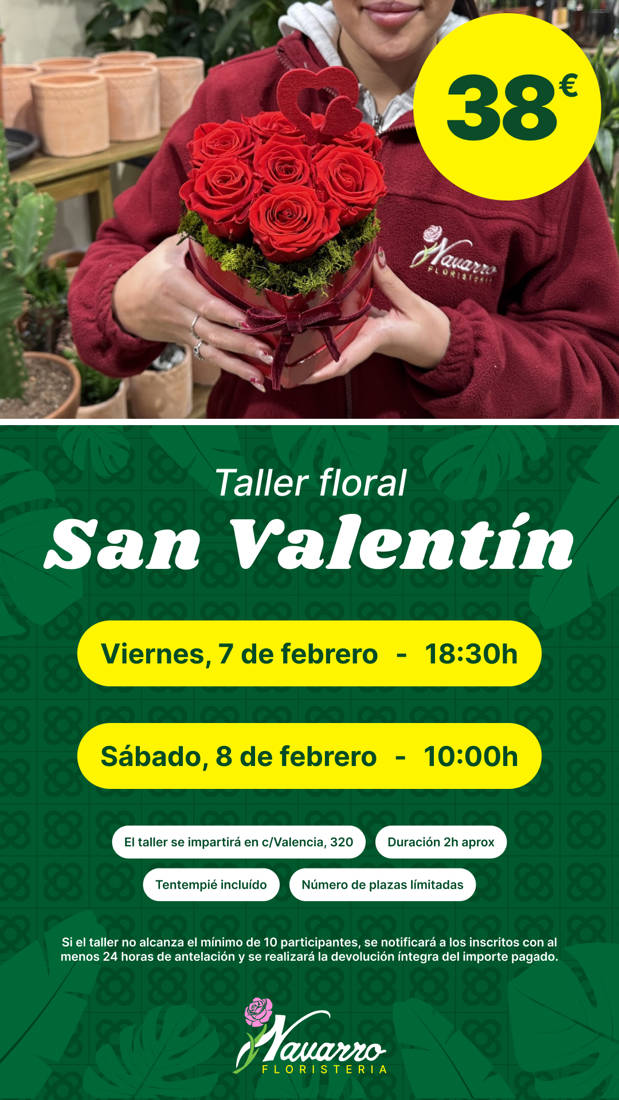 Taller floral San Valentín