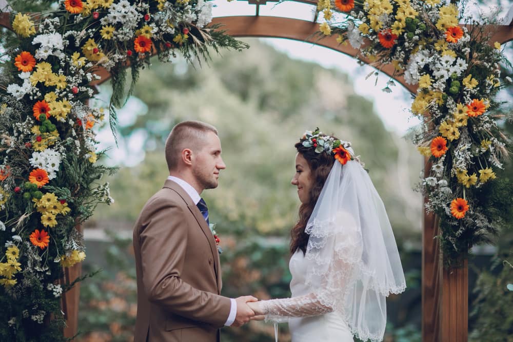 arco floral para bodas