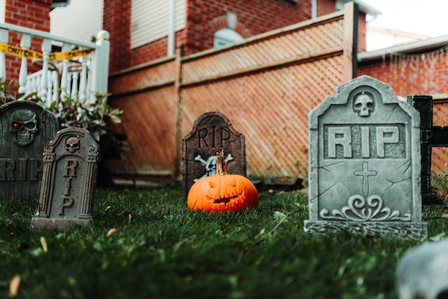 lápidas decoradas de halloween
