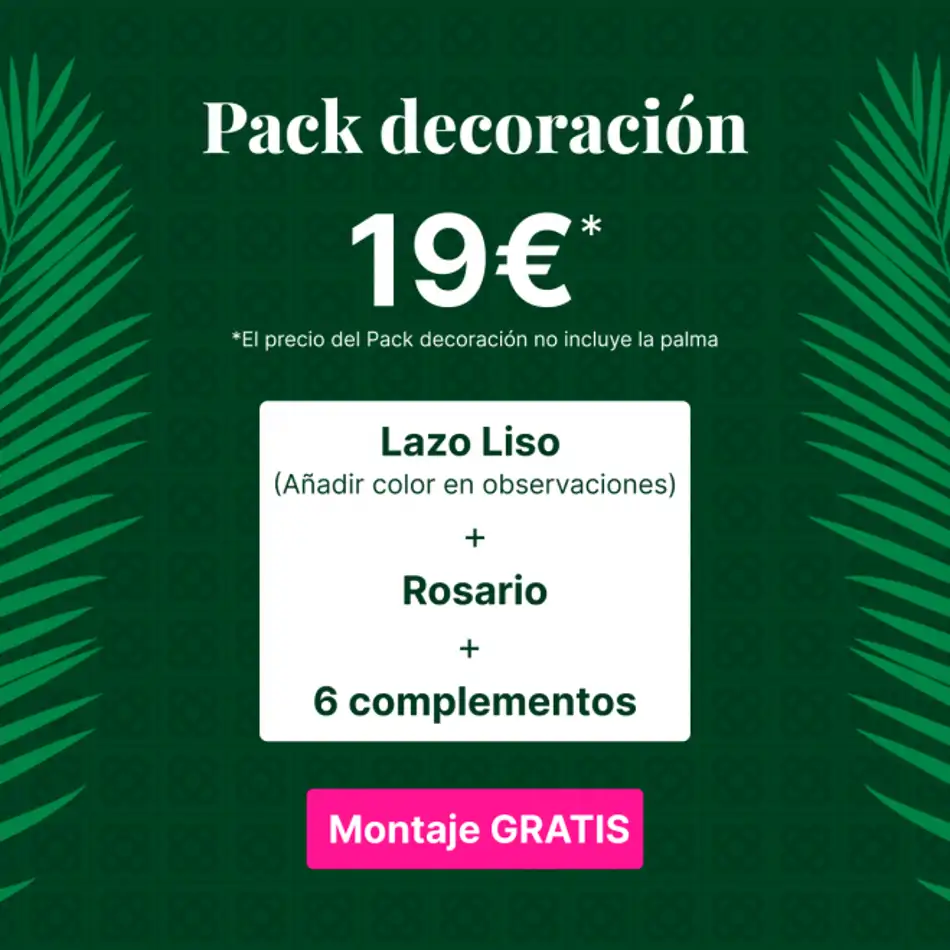 Pack decoración palma mediana