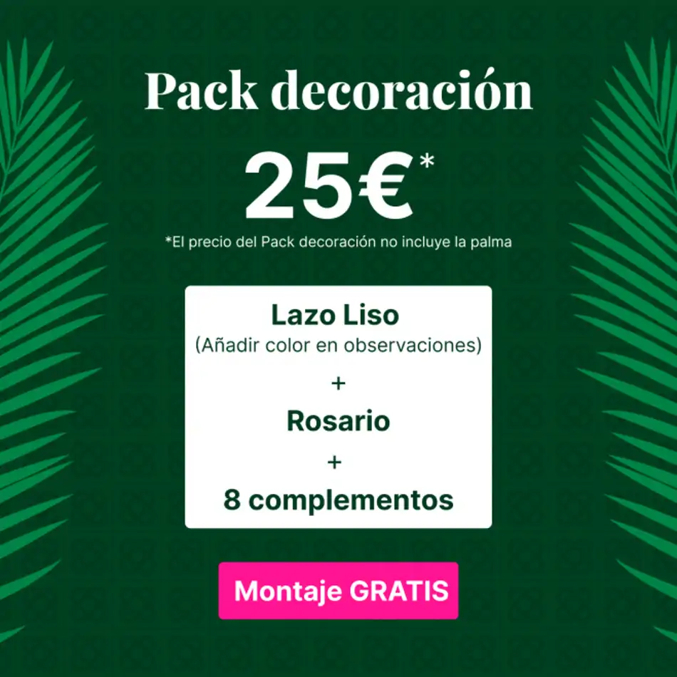 Pack decoración palma grande