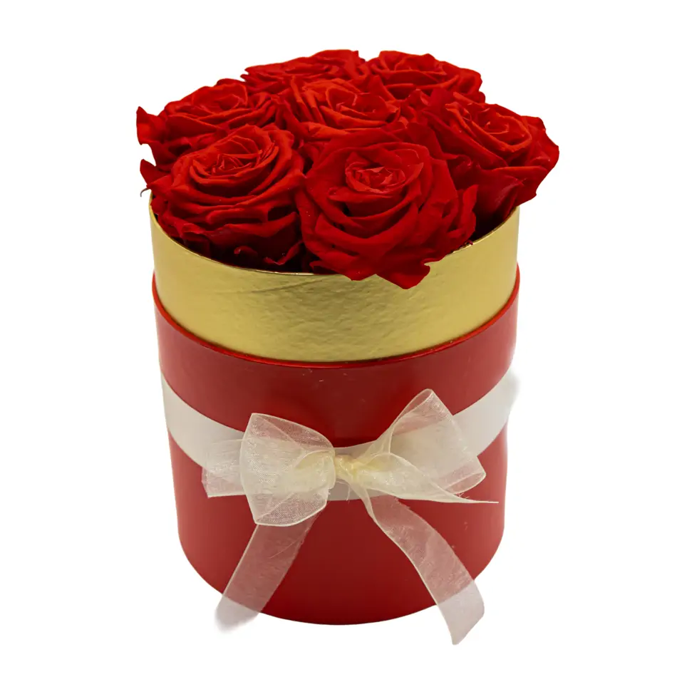 Caja de rosas preservada pequeña