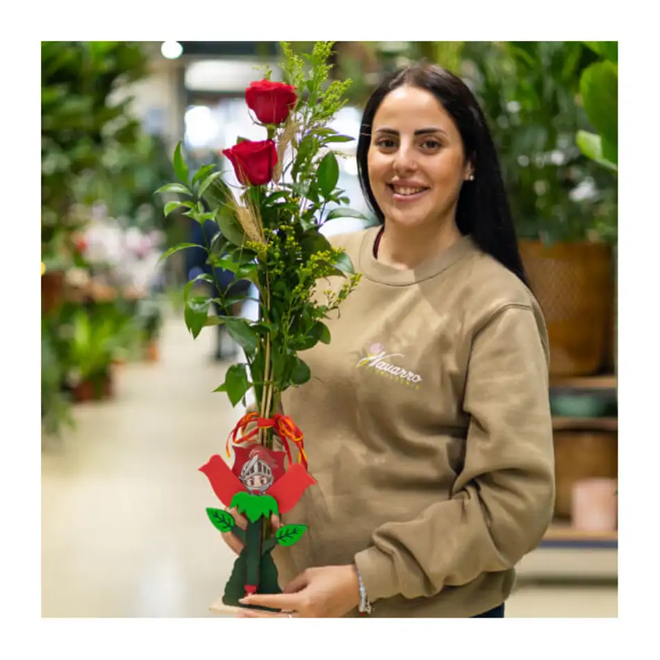 Figura de la Rosa con Sant Jordi