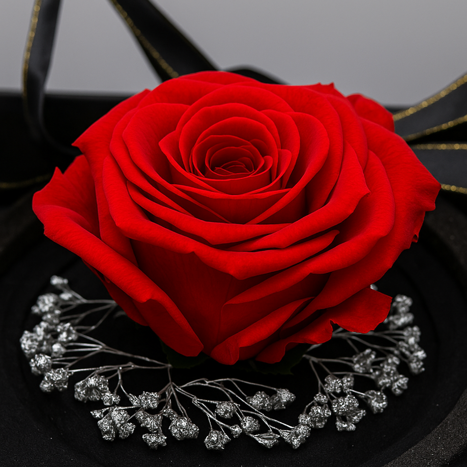 Mini cúpula de rosa Liofilitzada Deluxe