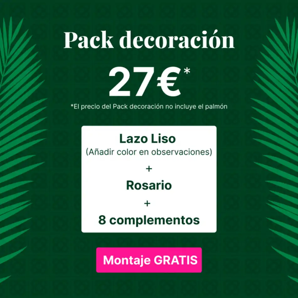 Pack decoración palmón grande