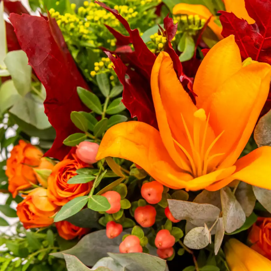 Ramo variado lilium naranja