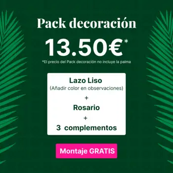 Comprar Pack decoración palma pequeña en Barcelona