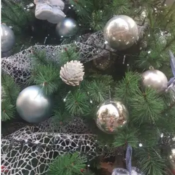 Comprar Arbol decorado plata natural sin raíz en Barcelona