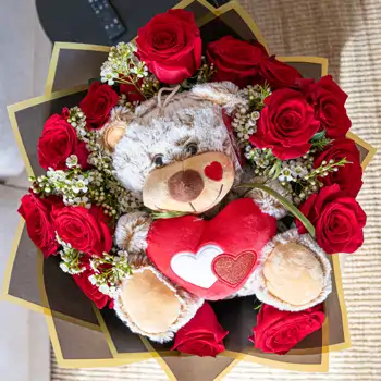 Comprar Ram de roses amb peluix a Barcelona